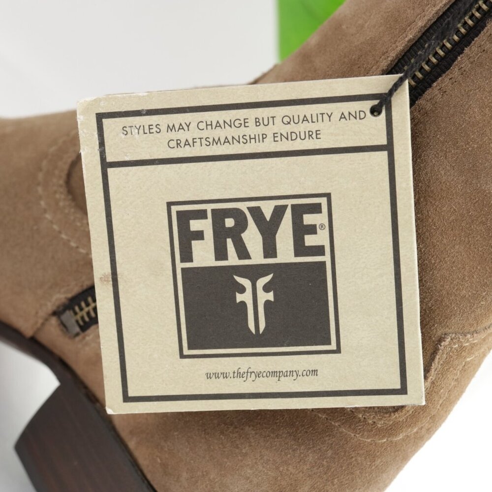 Frye Womens Sacha OTK Riding Boot Size 6.5 Tan Suede Western Block‎ Heel Pointed - Picture 12 of 16